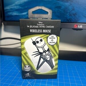 Disney Black and White Jack Skellington Wireless Mouse